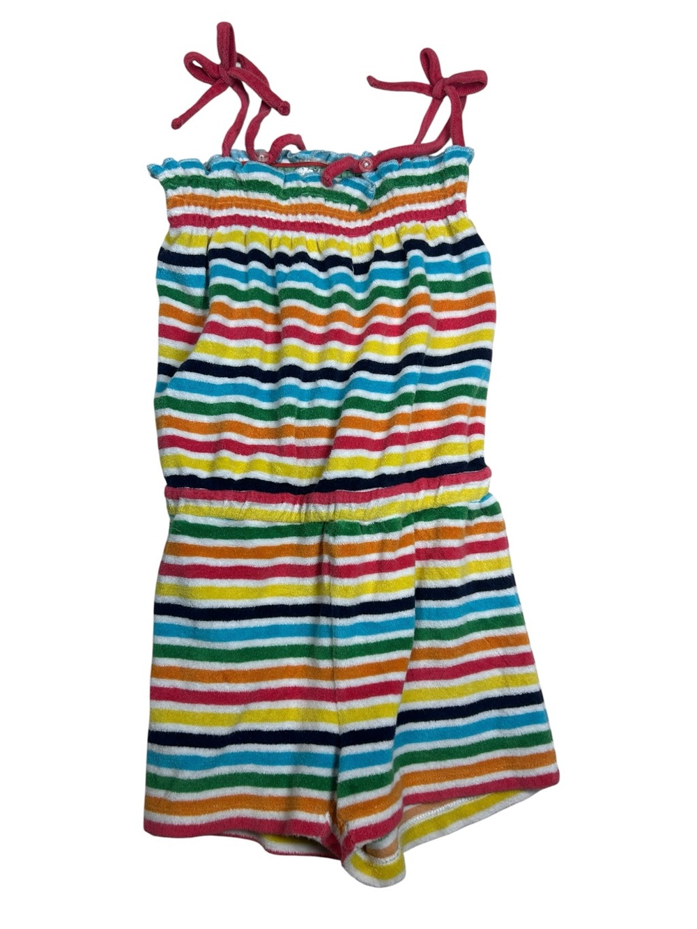 Hanna Andersson Rainbow Striped Terry Romper 130 8